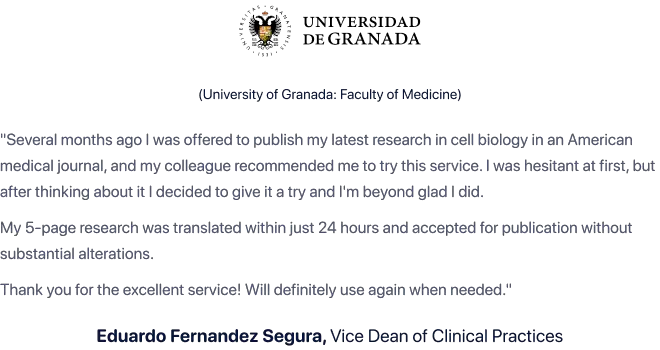 University of Granada review on Translate.com PDF Translation