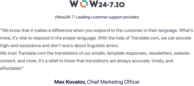 Wow24-7 review on Translate.com PDF Translation
